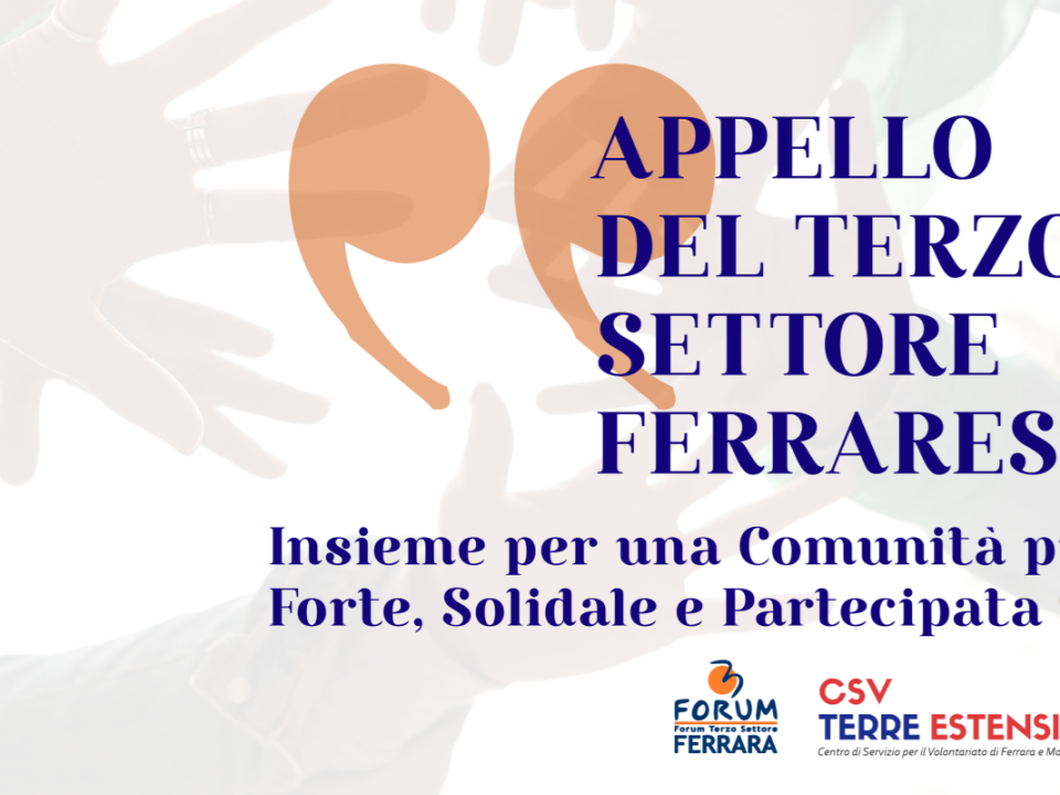 20251001 Appello Terzo Settore Ferrara